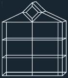 Luxus Sammler Vitrine Facette, glanz-vernickelt, 42 x 36 x 9 cm